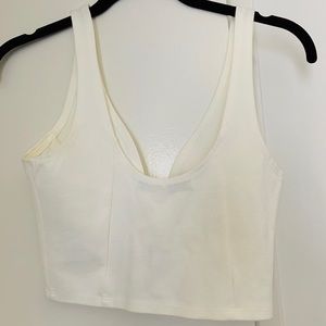 Cream crop top